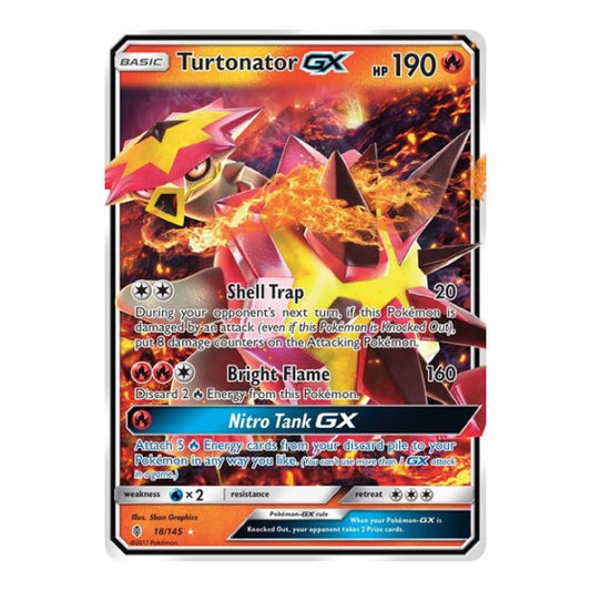 Turtonator GX (SM02) #18/145 Ultra Rare (Holofoil Near Mint) SM - Guardians Rising Pokemon: 2017