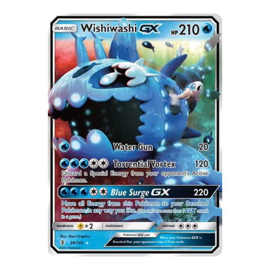 Wishiwashi GX (SM02) #38/145 Ultra Rare (Holofoil Near Mint) SM - Guardians Rising Pokemon: 2017