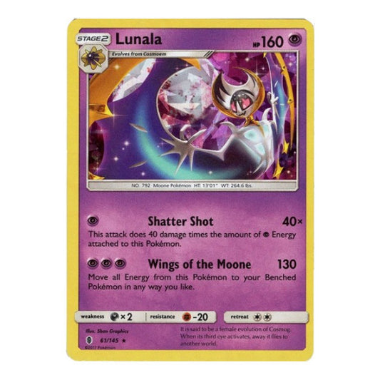 Lunala - 61/145 (Cracked Ice Holo) (PR) #061/145 Holo Rare Deck Exclusives Pokemon: 2016