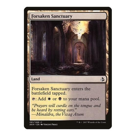 Forsaken Sanctuary (AKH) #281 Common (Lightly Played) Amonkhet Magic: The Gathering: 2017