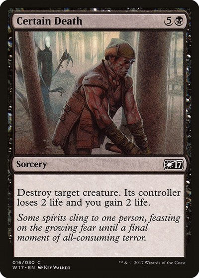 Certain Death (W17) #16 Common (Lightly Played) Welcome Deck 2017 Magic: The Gathering: 2017