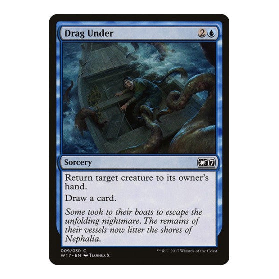 Drag Under (W17) #9 Common (Lightly Played) Welcome Deck 2017 Magic: The Gathering: 2017