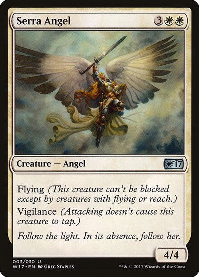 Serra Angel (W17) #3 Uncommon (Lightly Played) Welcome Deck 2017 Magic: The Gathering: 2017