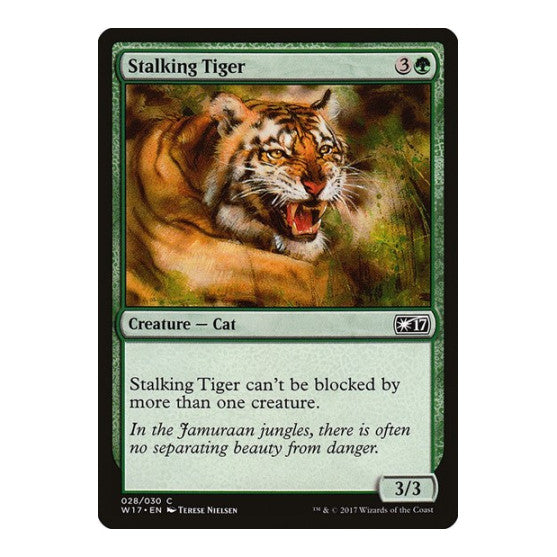 Stalking Tiger (W17) #28 Common (Lightly Played) Welcome Deck 2017 Magic: The Gathering: 2017