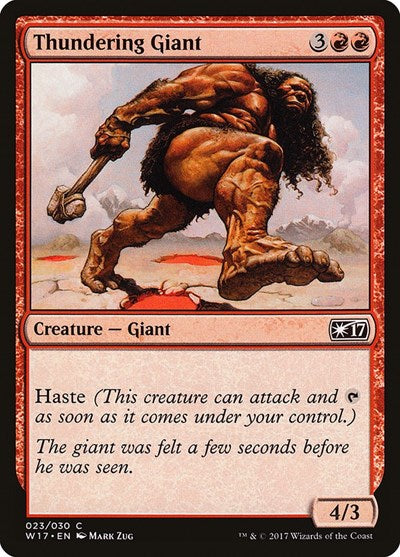 Thundering Giant (W17) #23 Common (Moderately Played) Welcome Deck 2017 Magic: The Gathering: 2017