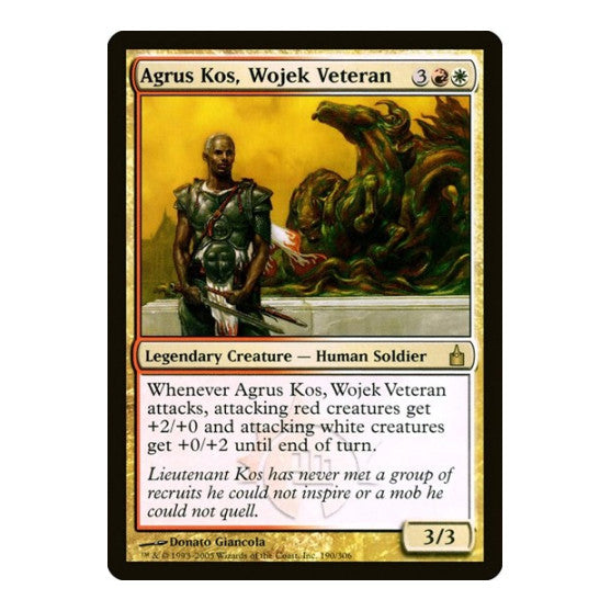 Agrus Kos Wojek Veteran (RAV) #190 Rare (Moderately Played) Ravnica: City of Guilds Magic: The Gathering: 2005