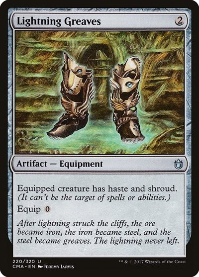Lightning Greaves (CMA) #220 Uncommon (Lightly Played) Commander Anthology Magic: The Gathering: 2017