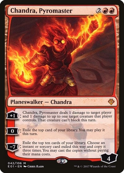 Chandra Pyromaster (AC2) #42 Mythic Rare (Lightly Played) Archenemy: Nicol Bolas Magic: The Gathering: 2017