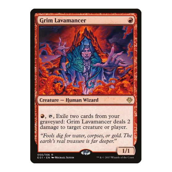 Grim Lavamancer (AC2) #50 Rare (Heavily Played) Archenemy: Nicol Bolas Magic: The Gathering: 2017