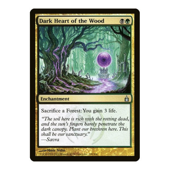Dark Heart of the Wood (RAV) #200 Uncommon (Lightly Played) Ravnica: City of Guilds Magic: The Gathering: 2005