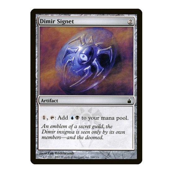 Dimir Signet (RAV) #260 Common (Lightly Played) Ravnica: City of Guilds Magic: The Gathering: 2005