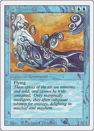 Air Elemental (3ED) #47 Uncommon (Heavily Played) Revised Edition Magic: 1994