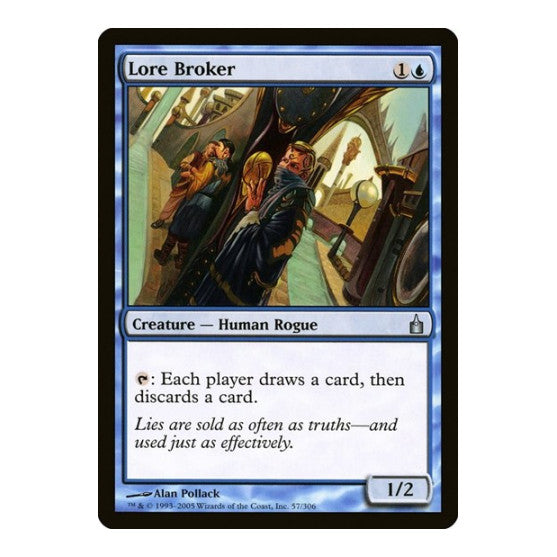 Lore Broker (RAV) #57 Uncommon (Moderately Played) Ravnica: City of Guilds Magic: The Gathering: 2005