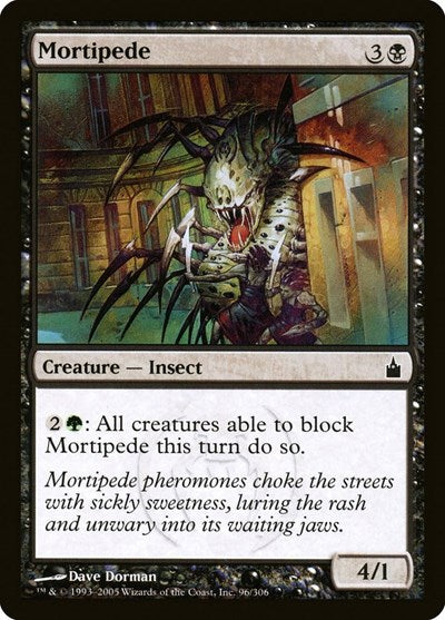 Mortipede (RAV) #96 Common (Lightly Played) Ravnica: City of Guilds Magic: The Gathering: 2005