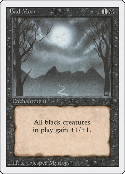 Bad Moon (3ED) #94 Rare (Heavily Played) Revised Edition Magic: The Gathering: 1994