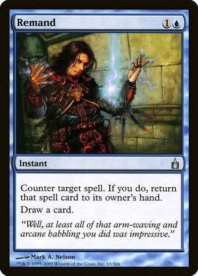 2005 Magic: Ravnica: City of Guilds (RAV) - Remand (#63, Uncommon) (, Lightly Played)