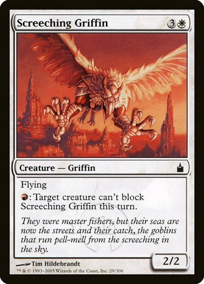 Screeching Griffin (RAV) #29 Common (Heavily Played) Ravnica: City of Guilds Magic: 2005