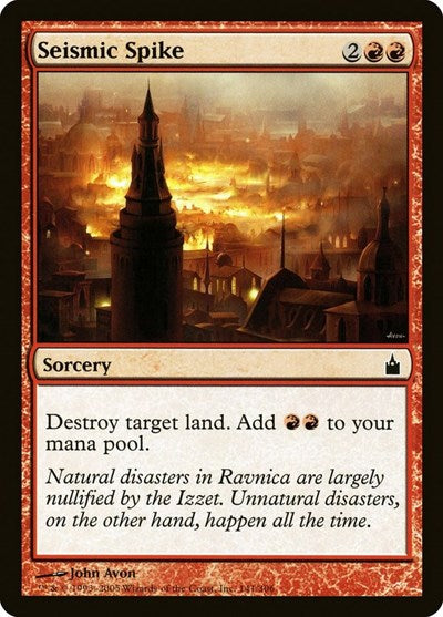 Seismic Spike (RAV) #141 Common (Near Mint) Ravnica: City of Guilds Magic: The Gathering: 2005