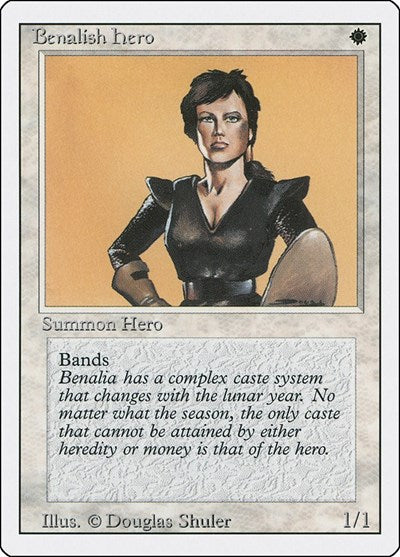 Benalish Hero (3ED) #4 Common (Heavily Played) Revised Edition Magic: The Gathering: 1994
