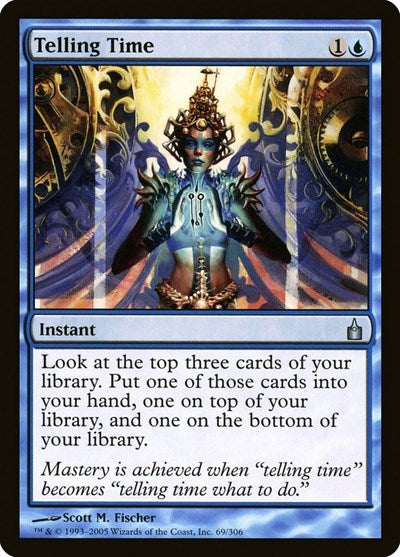 Telling Time (RAV) #69 Uncommon (Lightly Played) Ravnica: City of Guilds Magic: 2005