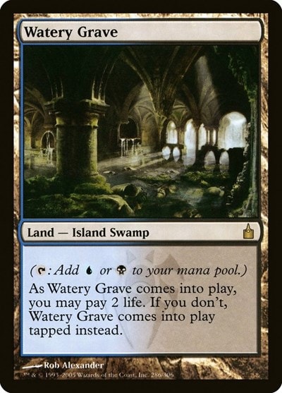 Watery Grave (RAV) #286 Rare (Heavily Played) Ravnica: City of Guilds Magic: The Gathering: 2005