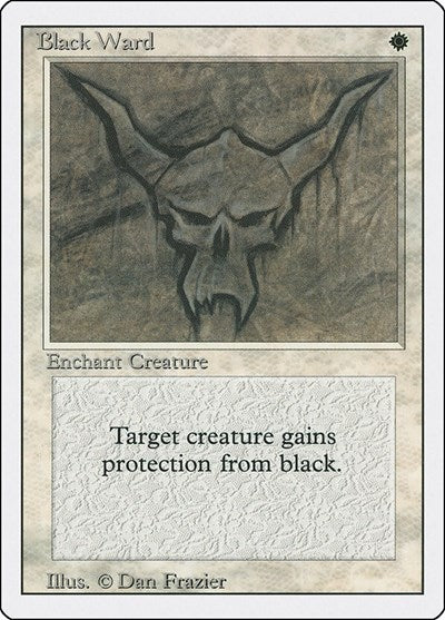 Black Ward (3ED) #5 Uncommon (Heavily Played) Revised Edition Magic: 1994
