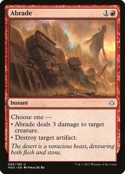 Abrade (HOU) #83 Uncommon (Lightly Played) Hour of Devastation Magic: The Gathering: 2017
