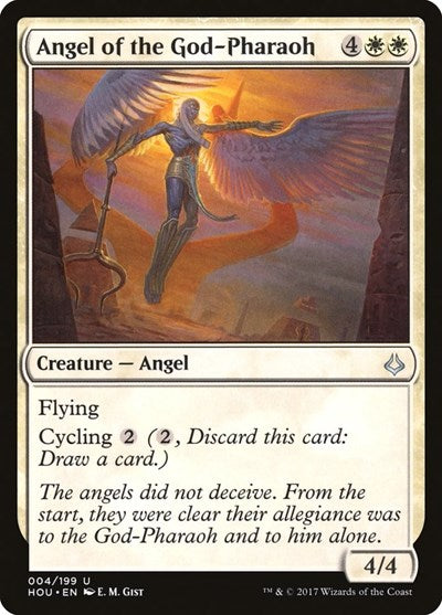 Angel of the God Pharaoh (HOU) #4 Uncommon (Lightly Played) Hour of Devastation Magic: The Gathering: 2017