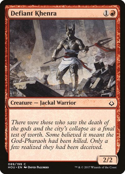 Defiant Khenra (HOU) #89 Common (Lightly Played) Hour of Devastation Magic: The Gathering: 2017