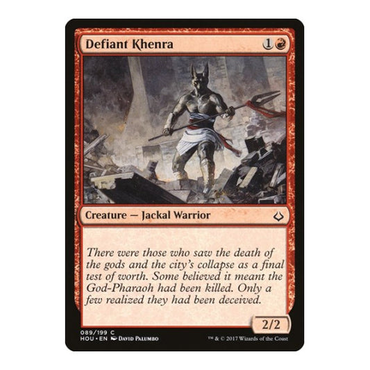 Defiant Khenra (HOU) #89 Common (Lightly Played) Hour of Devastation Magic: The Gathering: 2017
