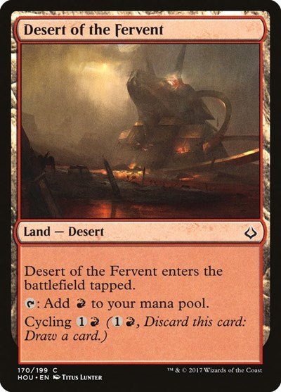 Desert of the Fervent (HOU) #170 Common (Lightly Played) Hour of Devastation Magic: The Gathering: 2017