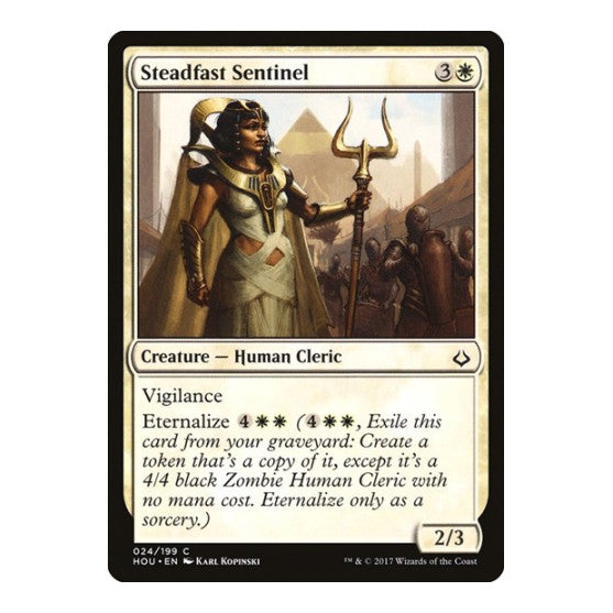 Steadfast Sentinel (HOU) #24 Common (Lightly Played) Hour of Devastation Magic: The Gathering: 2017