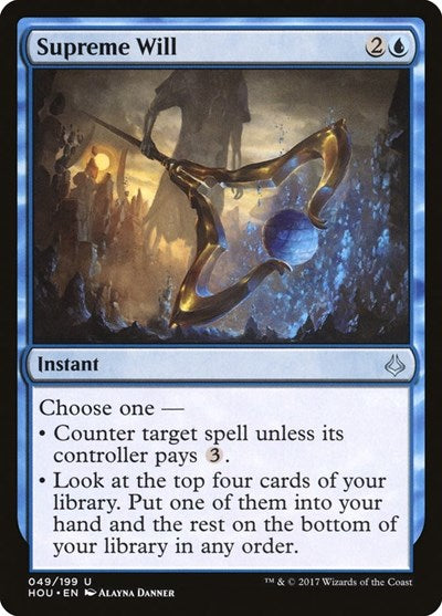 Supreme Will (HOU) #49 Uncommon (Lightly Played) Hour of Devastation Magic: The Gathering: 2017