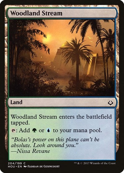 Woodland Stream (HOU) #204 Common Hour of Devastation Magic: The Gathering: 2017