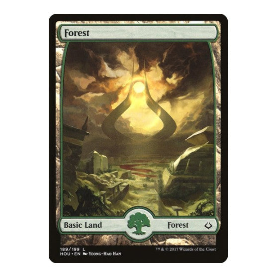 Forest (189) - Full Art (HOU) #189 Land (Lightly Played) Hour of Devastation Magic: The Gathering: 2017