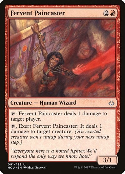 Fervent Paincaster (HOU) #91 Uncommon (Lightly Played) Hour of Devastation Magic: The Gathering: 2017