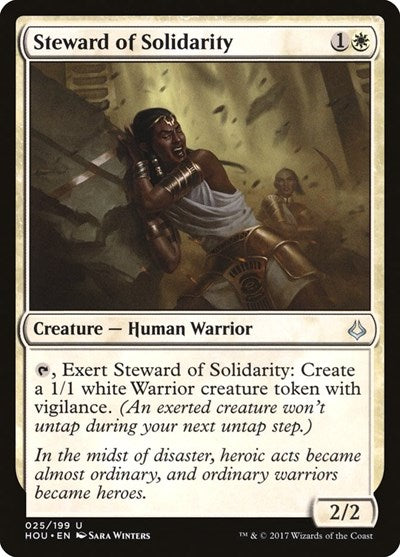 Steward of Solidarity (HOU) #25 Uncommon (Lightly Played) Hour of Devastation Magic: The Gathering: 2017