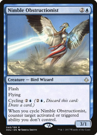 Nimble Obstructionist (HOU) #40 Rare (Lightly Played) Hour of Devastation Magic: The Gathering: 2017