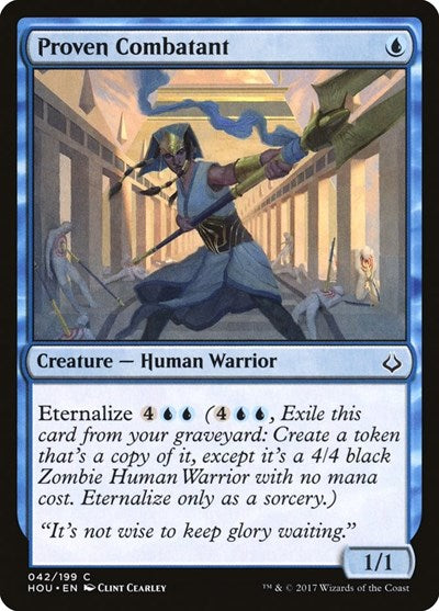 Proven Combatant (HOU) #42 Common (Lightly Played) Hour of Devastation Magic: The Gathering: 2017