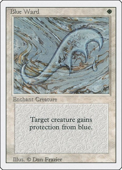 Blue Ward (3ED) #7 Uncommon (Lightly Played) Revised Edition Magic: The Gathering: 1994