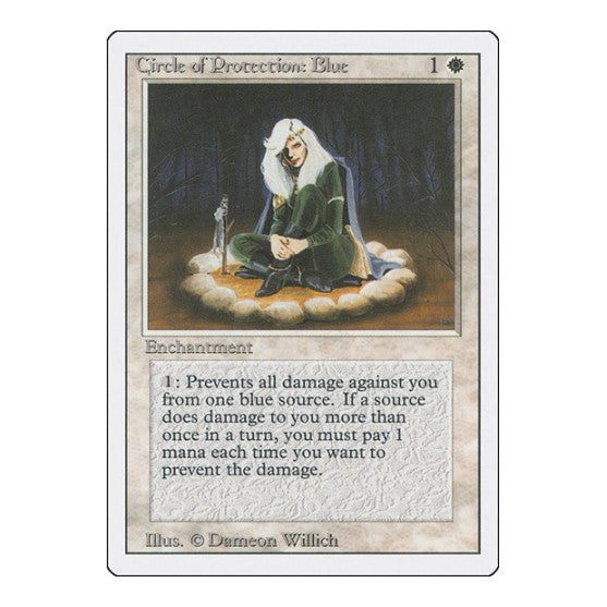 Circle of Protection Blue (3ED) #10 Common Revised Edition Magic: The Gathering: 1994