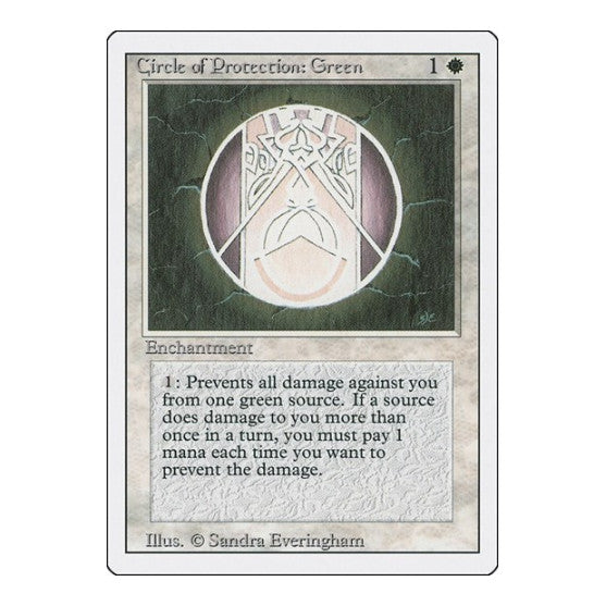 Circle of Protection Green (3ED) #11 Common Revised Edition Magic: The Gathering: 1994