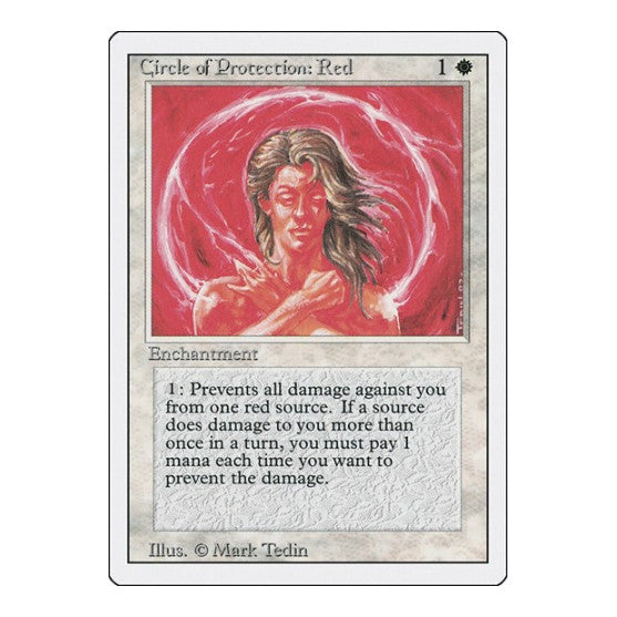 Circle of Protection: Red (3ED) #12 Common (Heavily Played) Revised Edition Magic: The Gathering: 1994