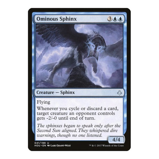 Ominous Sphinx (HOU) #41 Uncommon (Lightly Played) Hour of Devastation Magic: The Gathering: 2017