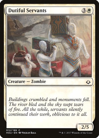 Dutiful Servants (HOU) #12 Common (Foil Lightly Played) Hour of Devastation Magic: The Gathering: 2017
