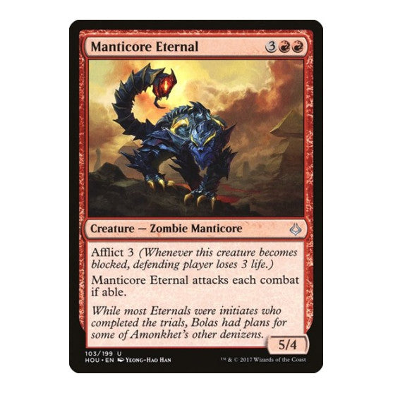 Manticore Eternal (HOU) #103 Uncommon (Foil Lightly Played) Hour of Devastation Magic: The Gathering: 2017