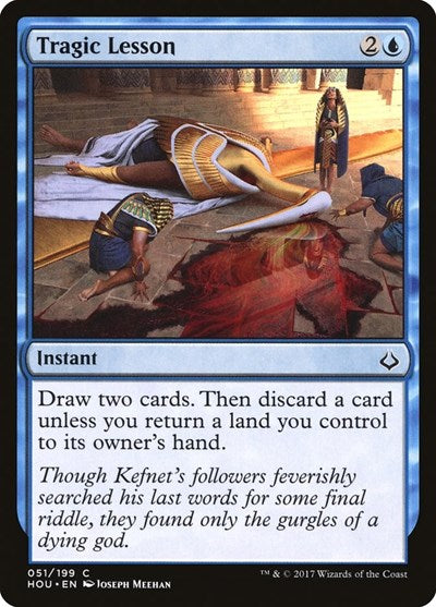 Tragic Lesson (HOU) #51 Common (Lightly Played) Hour of Devastation Magic: The Gathering: 2017