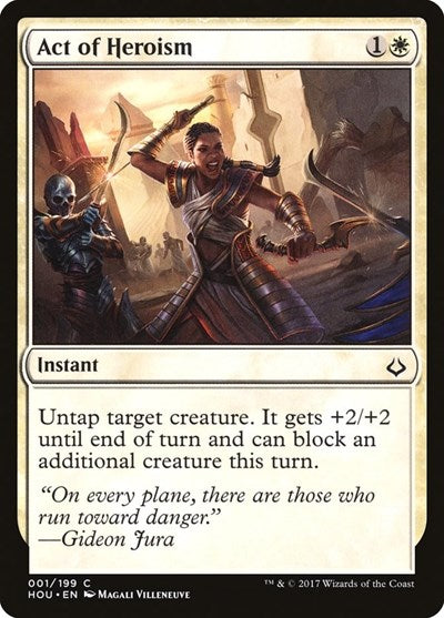 Act of Heroism (HOU) #1 Common (Lightly Played) Hour of Devastation Magic: The Gathering: 2017