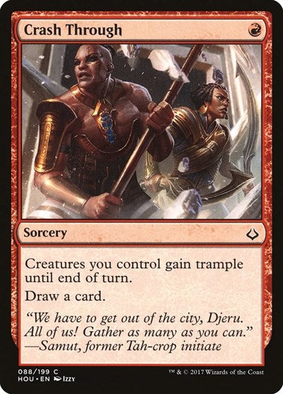 Crash Through (HOU) #88 Common (Lightly Played) Hour of Devastation Magic: The Gathering: 2017