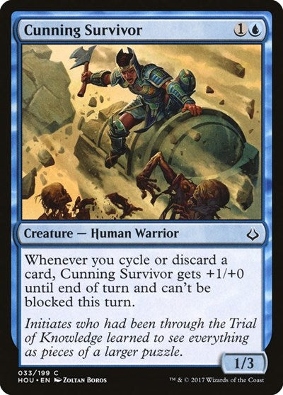 Cunning Survivor (HOU) #33 Common (Lightly Played) Hour of Devastation Magic: The Gathering: 2017